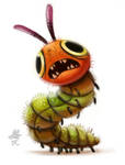 Daily Paint #644. Very Hungry Caterpillar