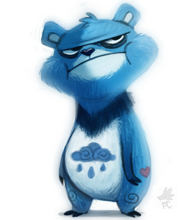 Daily Paint #663. Carebears