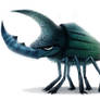 Daily Paint 691. Rhino Beetle Quickie