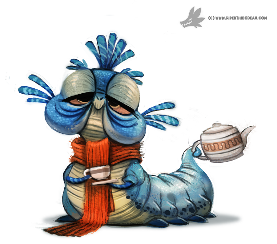 Daily Painting 771. Labyrinth Worm by Cryptid-Creations on DeviantArt