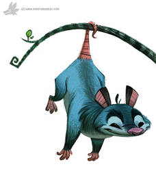 Daily Painting 774. Opossum