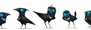 Daily Paint 778. Sidhe - Magpies