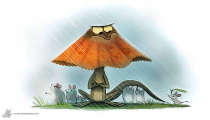 Daily Painting #861. Umbrella Lizard