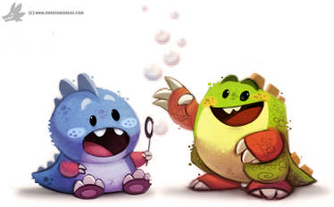 Daily Painting 907# Bubble Bobble