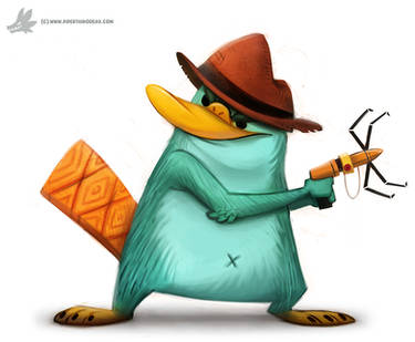 Daily Painting #922 Perry #PhineasAndFerb