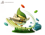 Daily Painting #930. Cucco Link by Cryptid-Creations