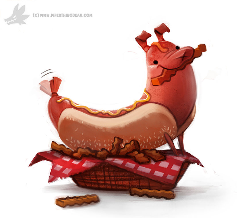 Daily Painting #933. Hot Dog