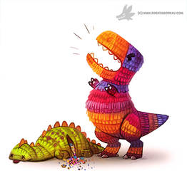 Daily Painting #948. Pinata Dinos (OG)