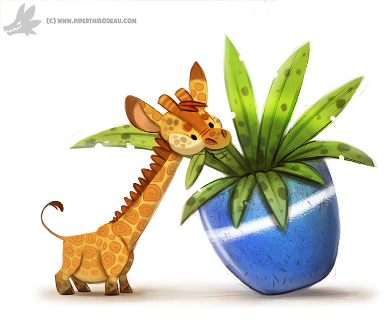 Daily Painting #949. Pygmy Giraffe (OG) by Cryptid-Creations on DeviantArt