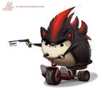 Daily Paint #990. Edgy the Hedgy (FA)