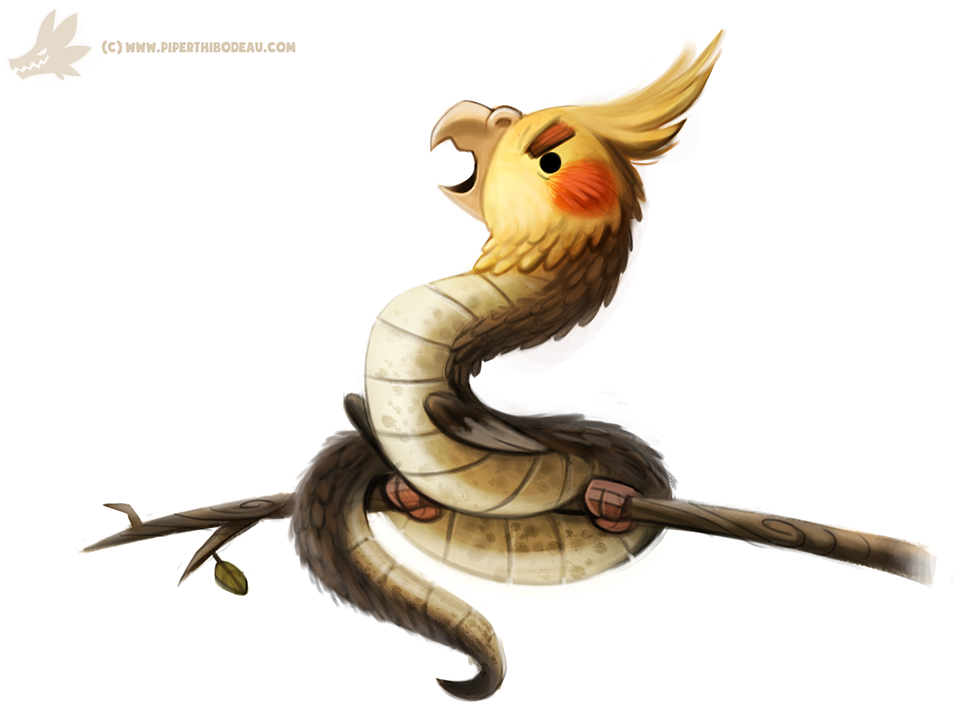 Daily Paint #991. Cockatrice (OA)