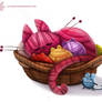 Daily Paint #998. Yarn Cat (OG)