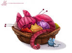 Daily Paint #998. Yarn Cat (OG) by Cryptid-Creations