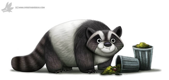 Daily Paint #1012. Trash Panda