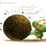 Daily Paint #1023 Katamari Dung Beetle