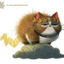 Daily Paint #1032. Zeus Cat