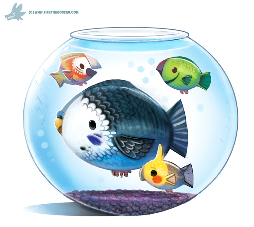 Daily Paint #1039. Parrot Fish