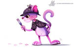 Daily Paint #1042. Pink Panther