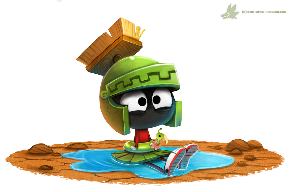 Daily Paint #1043. Water on Mars!