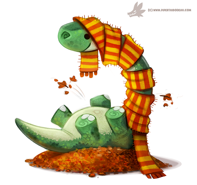 Daily Paint #1053. Autumn Dinos - Apatosaurus