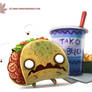 Daily Paint #1063. Zombie Taco