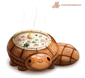 Daily Paint #1067. Bread Bowl Turtle