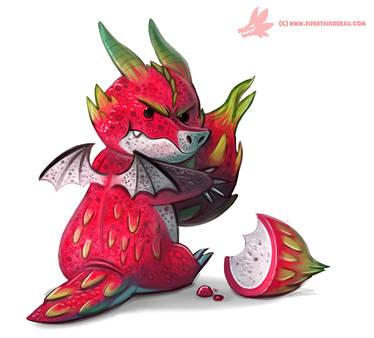 Daily Paint #1081. Dragon Fruit Keeper