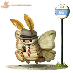 Daily Paint #1091. THE MOTHMAN!!