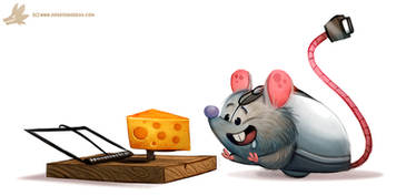 Daily Paint #1113. Computer Mouse