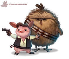 Daily Paint #1120. Ham Solo