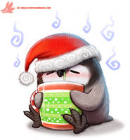 Daily Paint #1126. Holiday Fluuuuuuuuuu