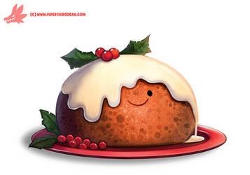 Daily Paint #1127. Christmas Pudding