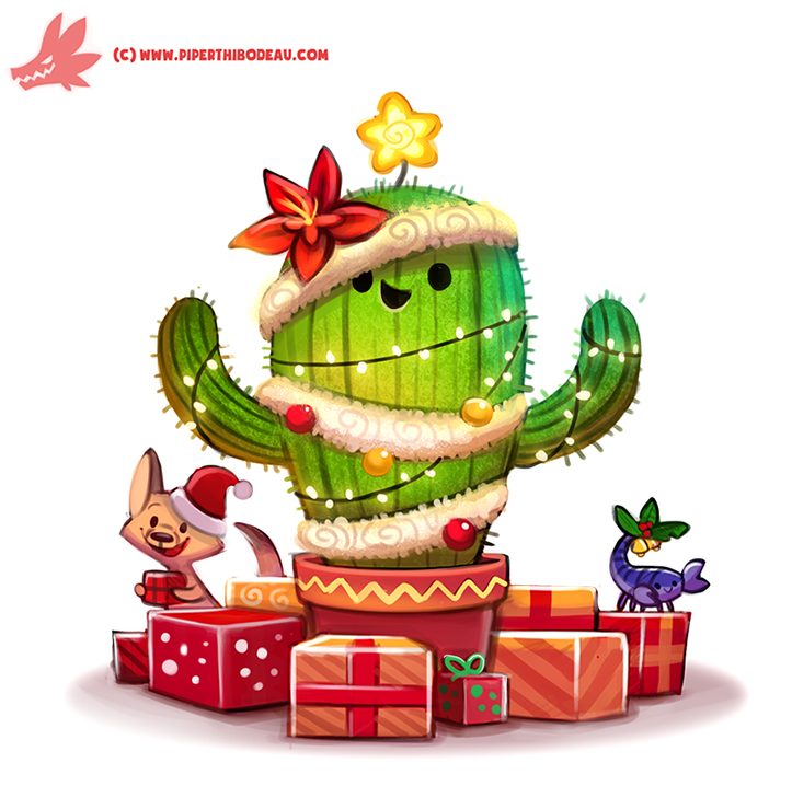 Daily Paint #1128. Christmas Cactus