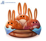 Daily Paint #1132. Bun'nies by Cryptid-Creations