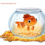 Daily Paint #1138. Goldfish