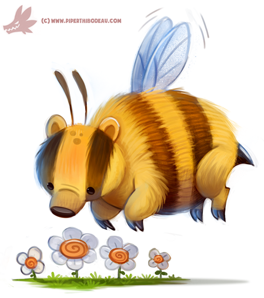 Daily Paint #1148. Honey Badger