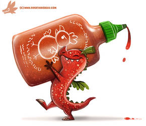 Daily Paint #1150. Pepper Dragon