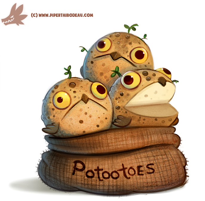 Daily Paint #1152. Potootoes