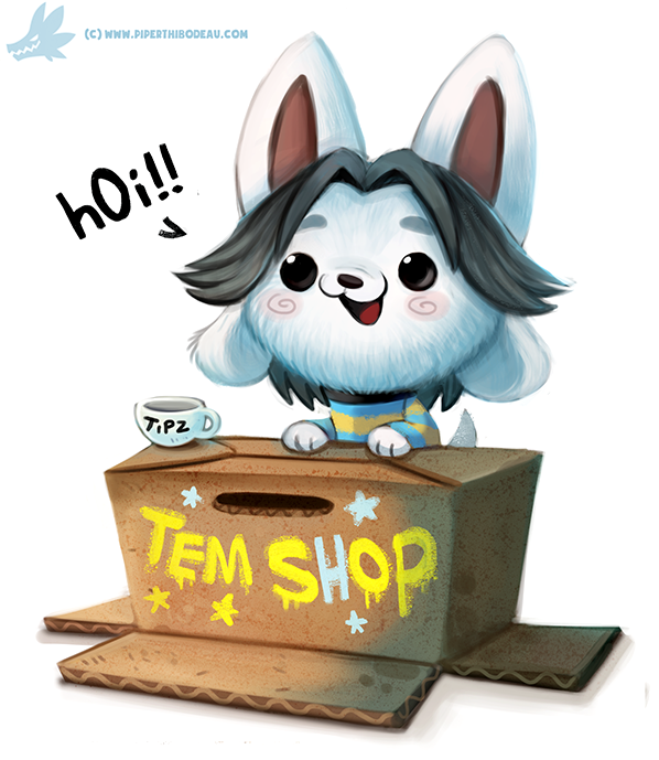 Daily Paint #1153. Temmie (Undertale)