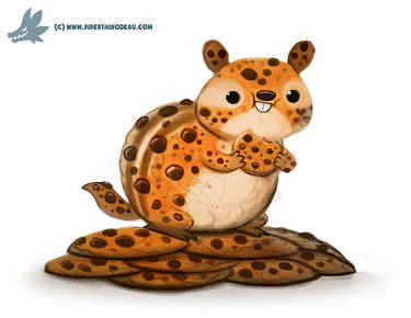 Daily Paint #1158. Chocolate Chipmunk