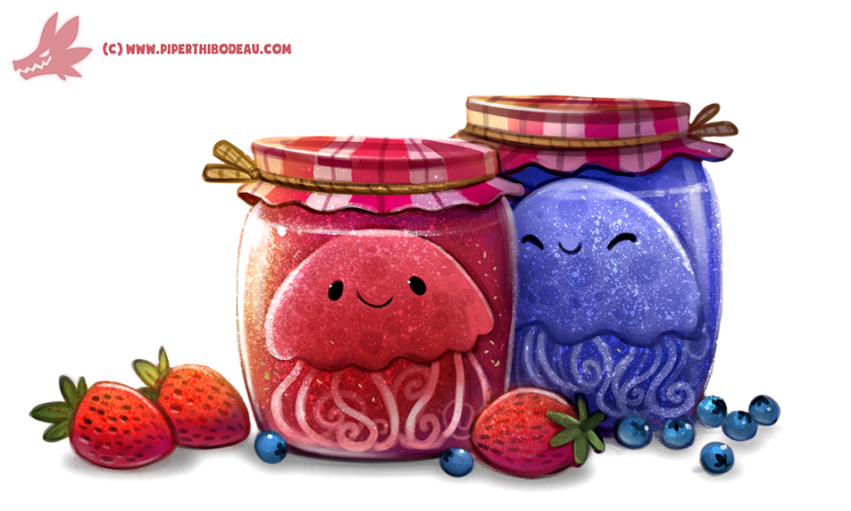 Daily Paint #1163. Jelly-Fish by Cryptid-Creations
