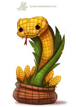 Daily Paint #1172. Corn on the Cobra