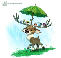 Daily Paint #1199. Raindeer