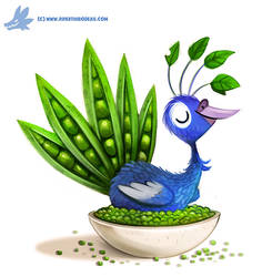 Daily Paint #1202. Pea-cock