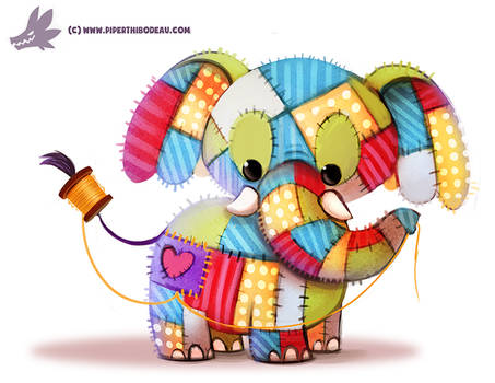 Daily Paint #1204. Patchy-derm