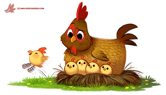 Daily Paint #1216. Spring Chicken