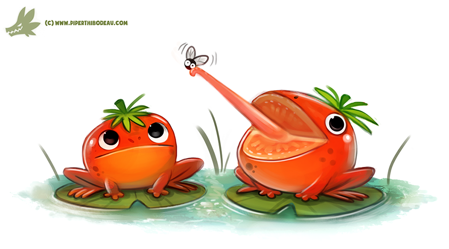 Daily Paint #1217. Tomatoads