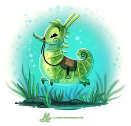 Daily Paint #1219. Seahorse