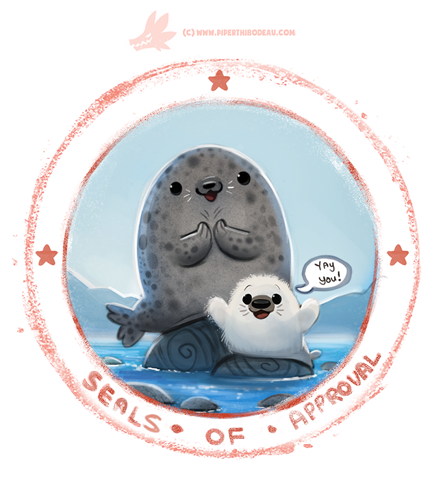 Daily Paint #1232. Seals of Approval