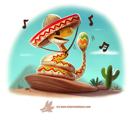 Daily Paint #1239. Rattlesnake